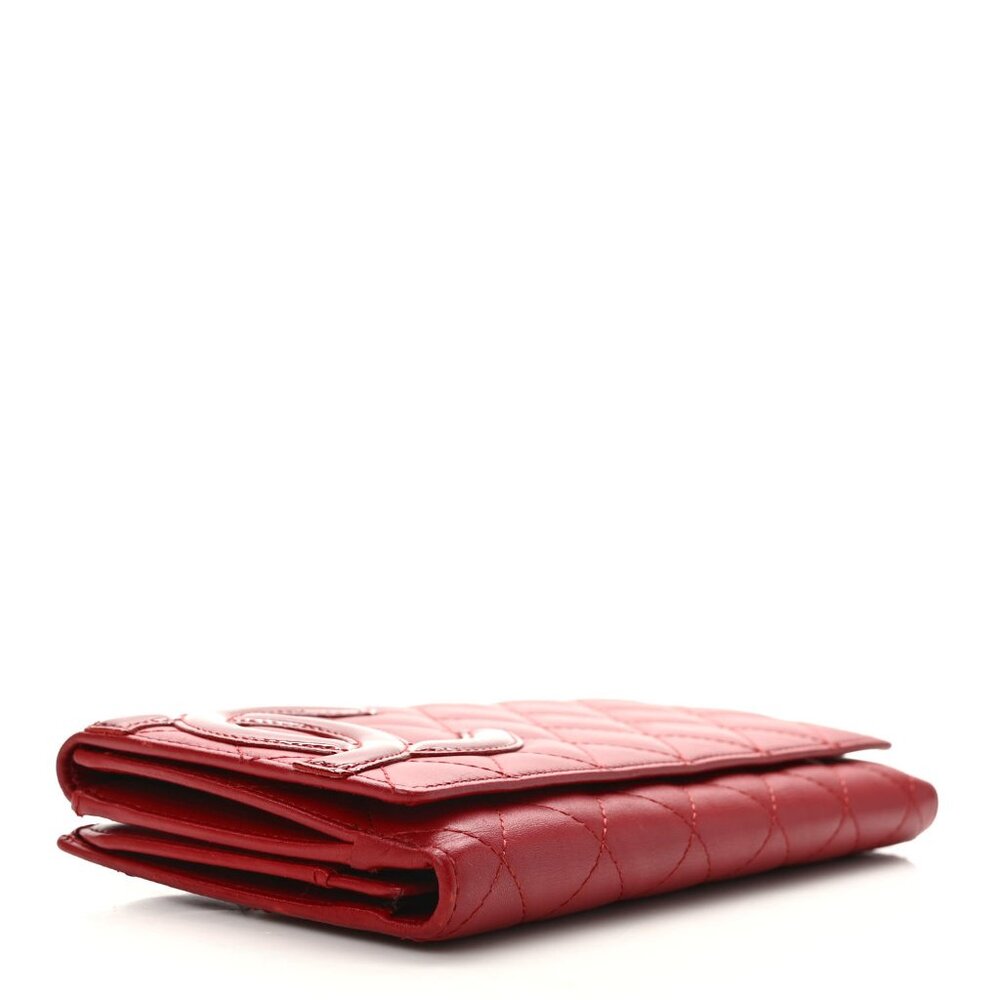 Chanel  Calfskin Quilted Cambon Long Double Wallet Red - Picture 2 of 8
